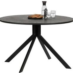WOOOD Bruno Eettafel Rond - Mdf - Zwart - 75xØ120 Online