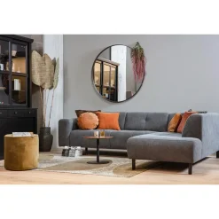 WOOOD Doutzen Spiegel - Metaal - Zwart - 115x115x5 Outlet