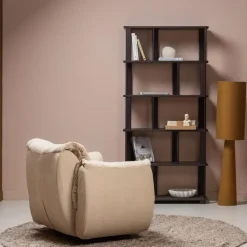 WOOOD Efia Vloerkleed Rond - Wol - Bruin Melange - Ø200 cm Clearance