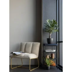 WOOOD Fie Fauteuil - Ribstof - Zand - 77x64x71 Discount