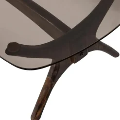 WOOOD Flash Salontafel - Glas/Hout - Walnoot - 42x110x60 Hot