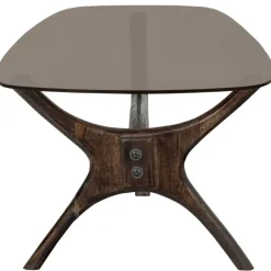 WOOOD Flash Salontafel - Glas/Hout - Walnoot - 42x110x60 Hot