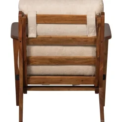 WOOOD Houston Fauteuil - Bouclé/Hout - Naturel - 86x71x71 Outlet