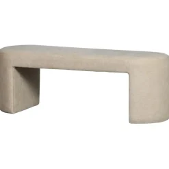 WOOOD Jacob Bankje - Chenille - Naturel - 46x130x46 Clearance