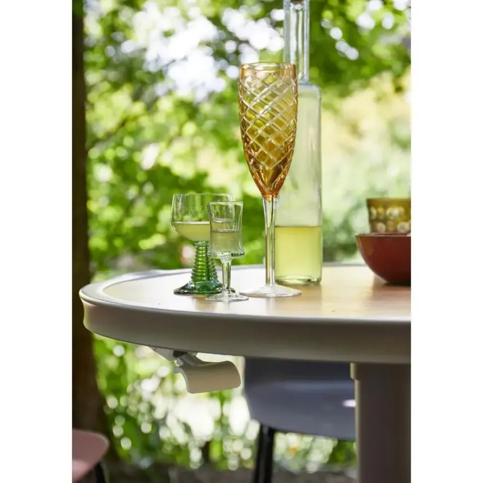 WOOOD Jeppe Hoogte Verstelbare Tuin Bartafel - Aluminium - Bruin/Grijs