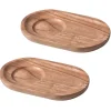 WOOOD Josje Serveer Plateaus - Acacia Hout - Naturel - Set van 8 Sale