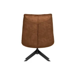 WOOOD Jouke Draaifauteuil - Kunstleer - Cognac - 97x70x85