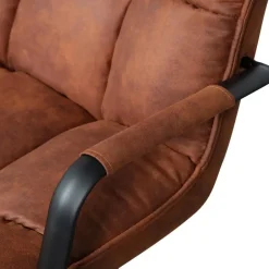 WOOOD Jouke Draaifauteuil - Kunstleer - Cognac - 96x70x85 Best