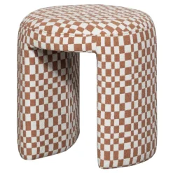 WOOOD krukje Charlie - Polyester - Ruitjes - Oranje Best