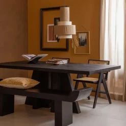 WOOOD Lox Bankje - Hout - Zwart - 35x183x53 Sale