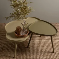 WOOOD Mae Bijzettafel - Grenen/MDF - Alpaca - 35x100x58 New