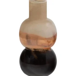 WOOOD Marjon Vaas - Handgevormd - Glas - Bruin - 30x14x14 Outlet