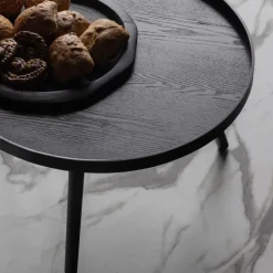 WOOOD Mesa Bijzettafel L - Hout - Zwart - 34xØ60 Clearance