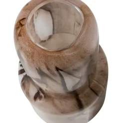 WOOOD Monika Vaas - Handgevormd - Glas - Bruin - 36x16x16 Outlet