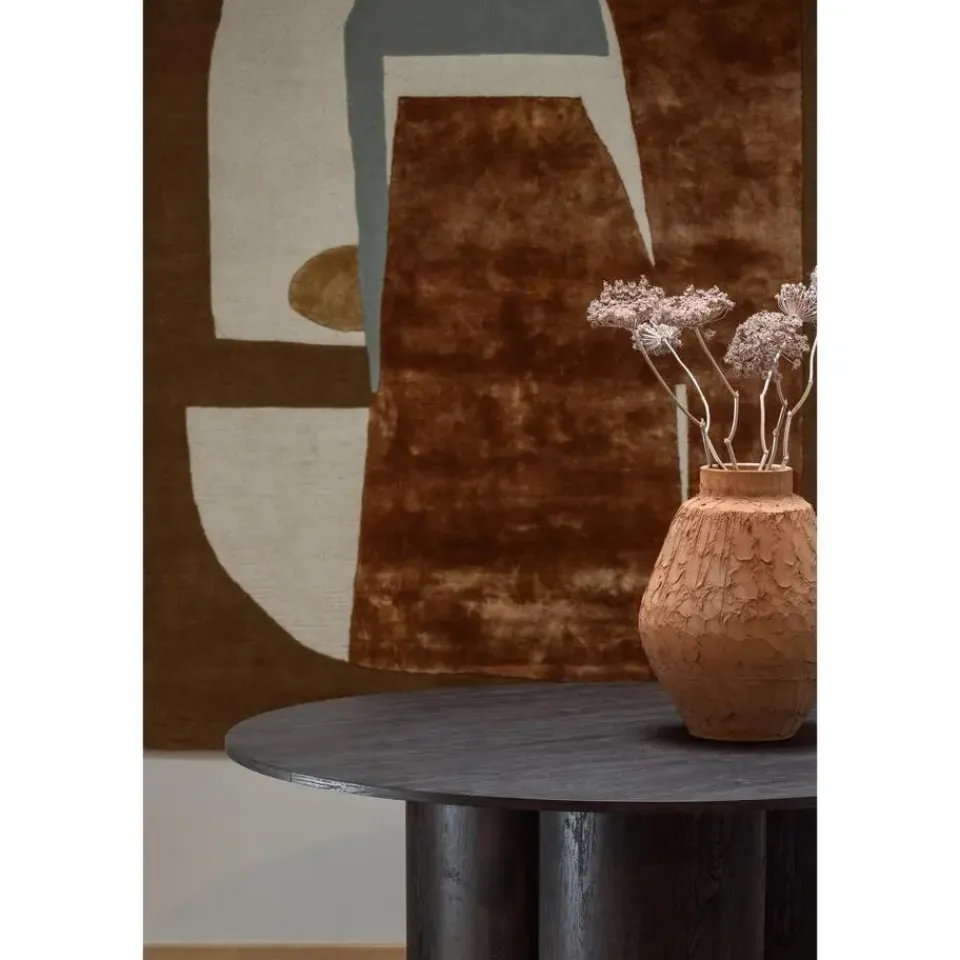 WOOOD Oona Eettafel - MDF - Donkerbruin - 75x140x140 New