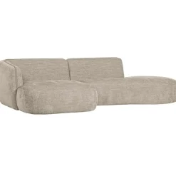 WOOOD Polly Chaise Longue - Polyester - Zand - 71x258x150/105 Best