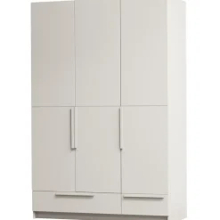 WOOOD Pure 3-deurs Hang/Legkast Splitdeur - Grenen - Dust - 215x142x60 Sale