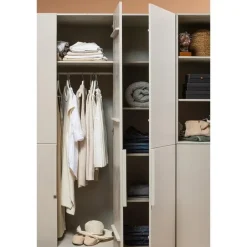 WOOOD Pure 2-deurs Hang/Legkast Splitdeur - Grenen - Dust - 215x95x60 Discount