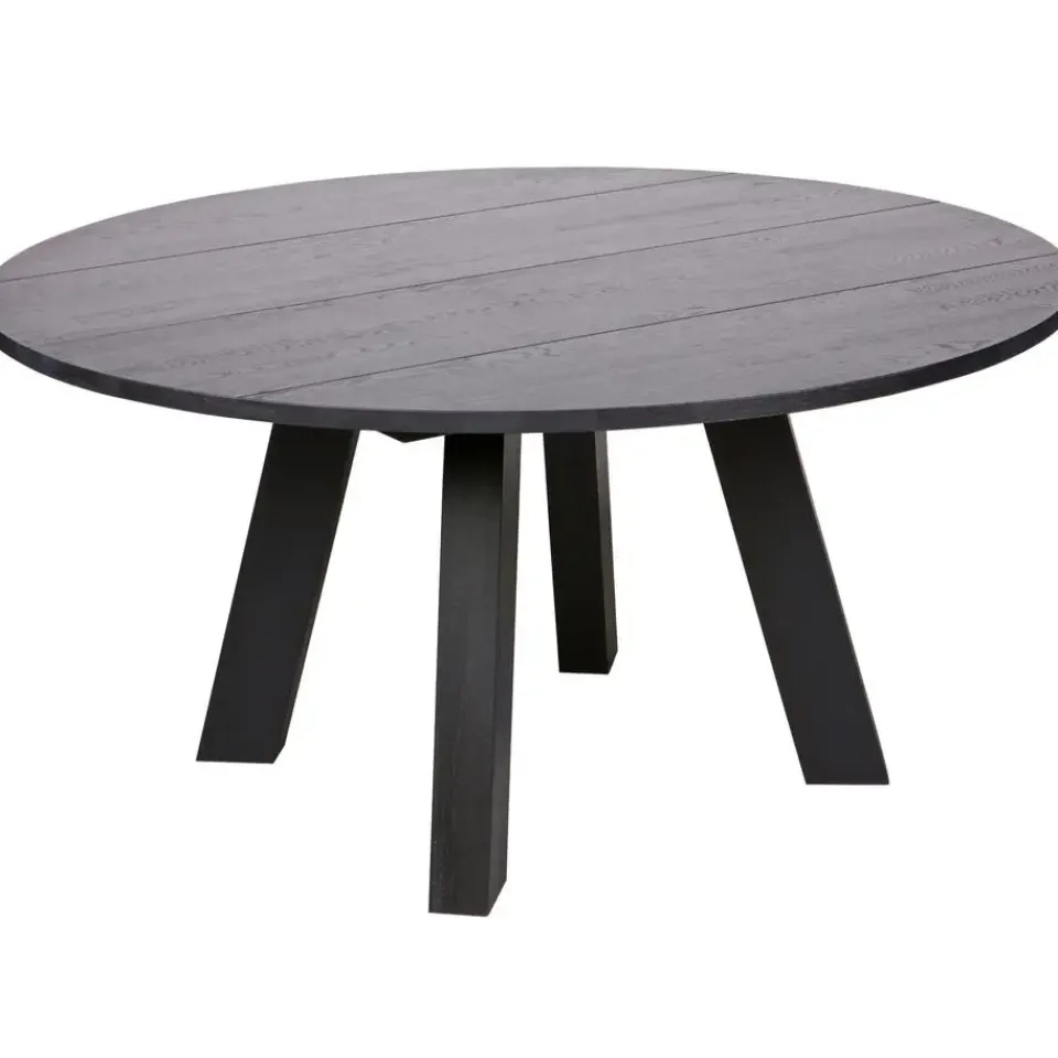 WOOOD Rhonda Eetkamertafel XL - Eiken - Blacknight - Ø150 cm New
