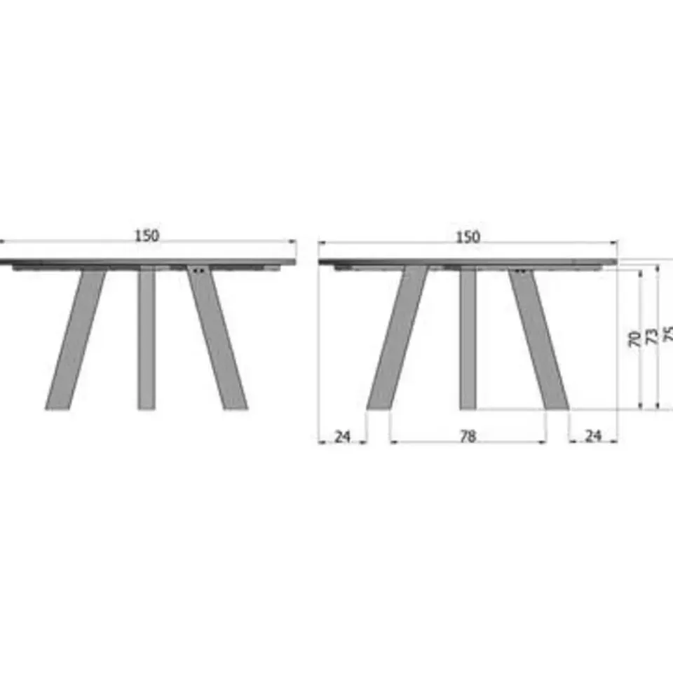 WOOOD Rhonda Eetkamertafel XL - Eiken - Blacknight - Ø150 cm New