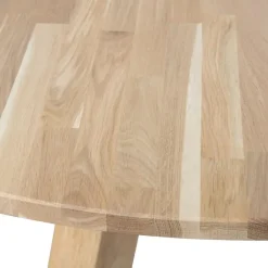 WOOOD Rhonda Eettafel - Rond - Eiken - Naturel - Ø129 cm Outlet
