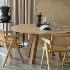 WOOOD Rhonda Eettafel XL - Rond - Eiken - Naturel - Ø150 cm Outlet
