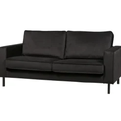 WOOOD Robin 2,5-Zits Bank - Fluweel - Grijs - 80x180x93 Outlet