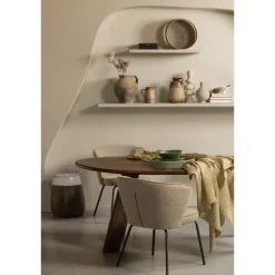 WOOOD Roundly Eetkamertafel - Mangohout - Walnoot - 76x200x100 Sale