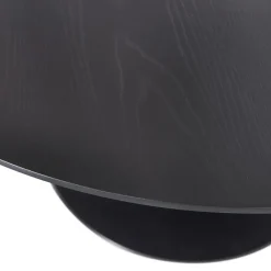 WOOOD Sammy Ronde Eettafel - MDF/staal - Zwart - 75x120x120 Clearance