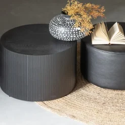 WOOOD Sanne Bijzettafel - Mdf - Zwart - 40x60x60 New