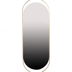 WOOOD Sanou Passpiegel Ovaal XL - Ijzer - Antique Brass - 168x60x1 Outlet