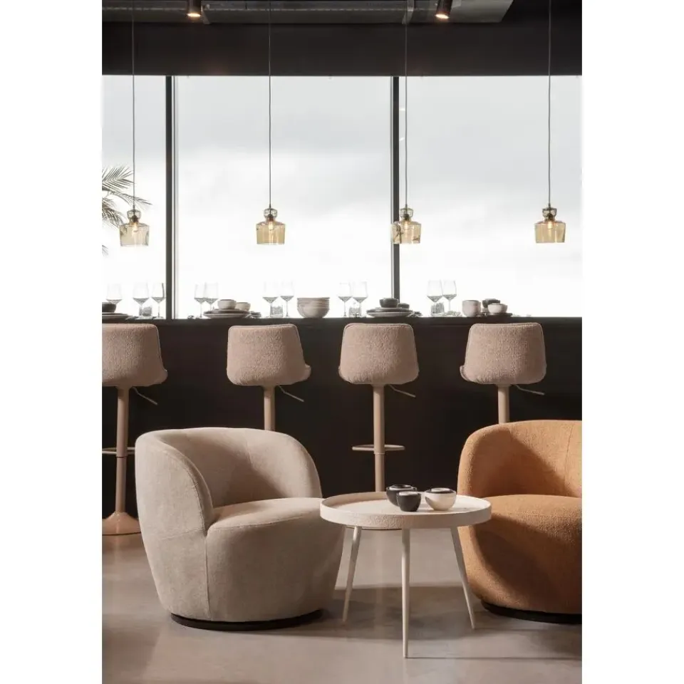 WOOOD Serra Draaifauteuil - Geweven Stof - Zand - 68x70x77 Hot