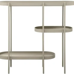WOOOD Sidetable Noan - Hout/Metaal - Beige - 80x90x28 Sale