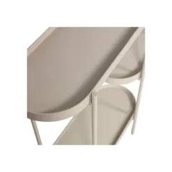 WOOOD Sidetable Noan - Hout/Metaal - Beige - 80x90x28 Sale