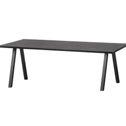 WOOOD Tablo Tafel met 2-stand Poot - Eiken/Metaal - Zwart - 75x180x90 Sale
