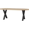 WOOOD Tablo Tafel Ovaal met Alkmaar Poot - Eiken/Metaal - 75x220x90 Online