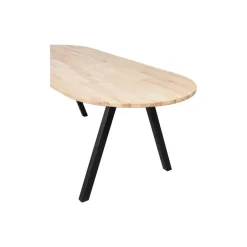 WOOOD Tablo Tafel Ovaal met 2-Standen Poot - Eiken/Metaal - 75x220x90 Clearance