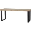 WOOOD Tablo Tafel Visgraat met U-poot - Mango - 78x180x90 New
