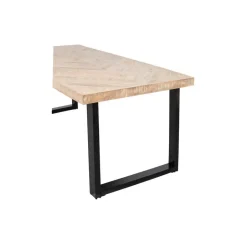 WOOOD Tablo Tafel Visgraat met U-poot - Mango - 78x180x90 New