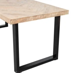 WOOOD Tablo Tafel Visgraat met U-poot - Mango - 78x180x90 New
