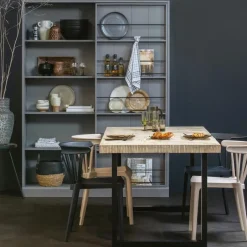 WOOOD Tablo Tafel Visgraat met U-Poot - Mango - 75x200x90 Best