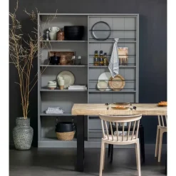 WOOOD Tablo Tafel Visgraat met 2-standen Poot - Mango - 75x180x90 New