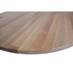 WOOOD Tablo Tafelblad Ovaal - Eiken - Grijze Olie - 220x2,4x90 New