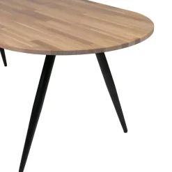 WOOOD Tablo Tafelblad Ovaal - Eiken - Grijze Olie - 220x2,4x90 New