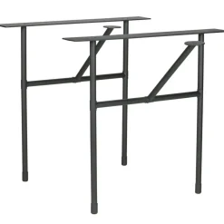 WOOOD Tablo Tafelblad Ovaal Incl. H-Poot - Onbehandeld - Eiken/Metaal Discount