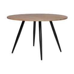 WOOOD Tablo Tafelblad Rond - Eiken - Grijze Olie - 2,4x120x120 Best