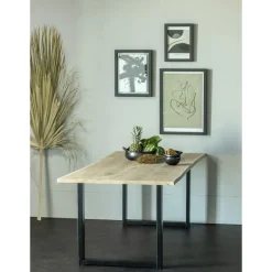 WOOOD Tablo U-Poot/Maastricht 1 Stuk - Metaal - Zwart - 72x79x10 New