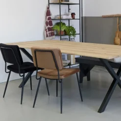 WOOOD Tablo X-Poot 1 Stuks - Metaal - Zwart - 72x79x10 Outlet