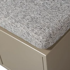 WOOOD Turner Opbergbank Incl. Kussen- Grenen - Mud - 47x80x44 Clearance