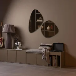 WOOOD Turner Opbergbank Incl. Kussen- Grenen - Mud - 47x80x44 Clearance